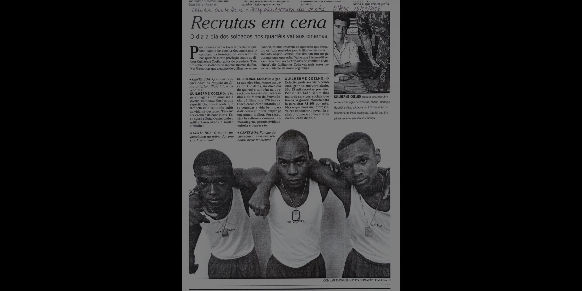 Recrutas em cena